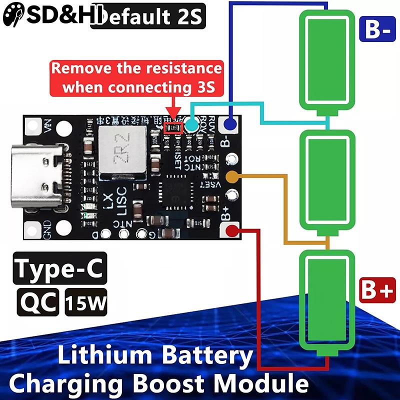 1pc Type-C 2S 3S 8.4V 12.6V St - đánh giá và giá Li Ion Charger Module