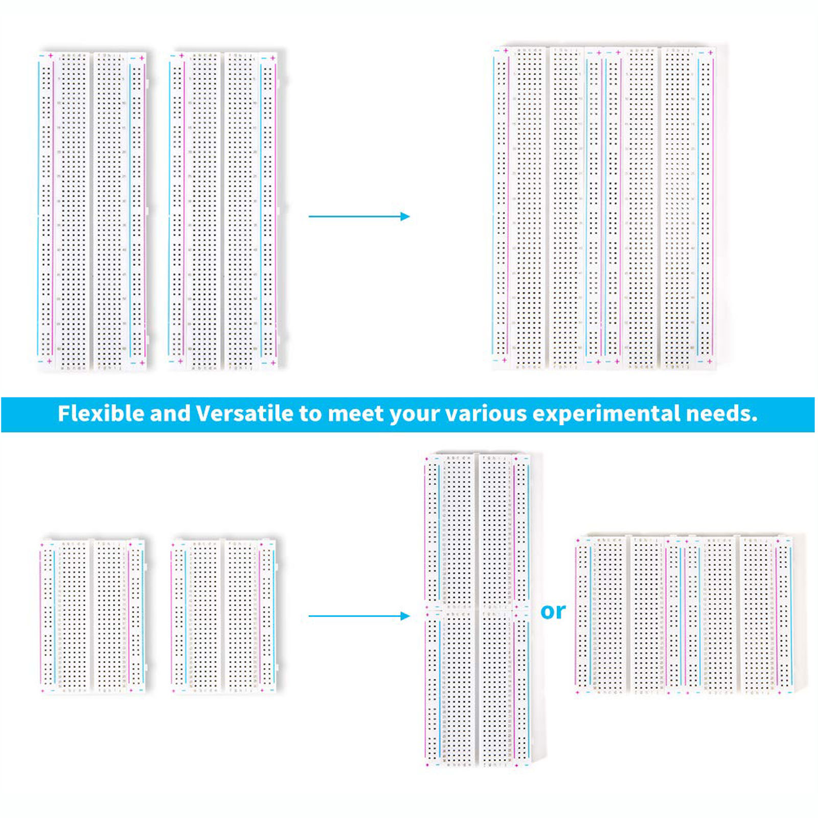 4pcs 400/830 Points Breadboard - đánh giá và giá Breadboard 400 Point