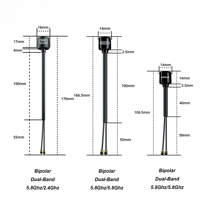 Flywoo Bipolar Dual-Band 5.8Gh - đánh giá và giá Antenna 2.4Ghz