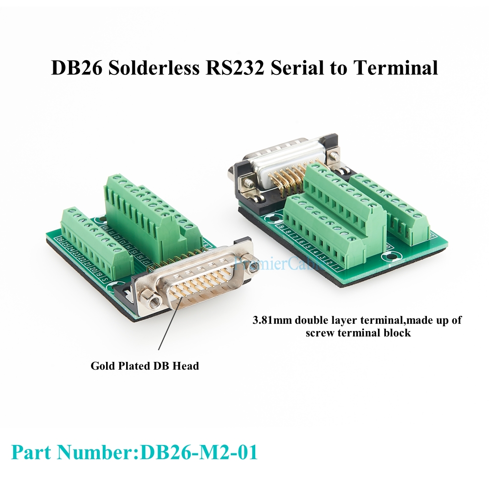 DB26 Male to Terminal Block Ma - đánh giá và giá Screw Terminal Block