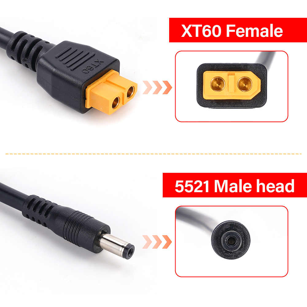 XT60 Female Connector To DC552 - đánh giá và giá Ipex Connector
