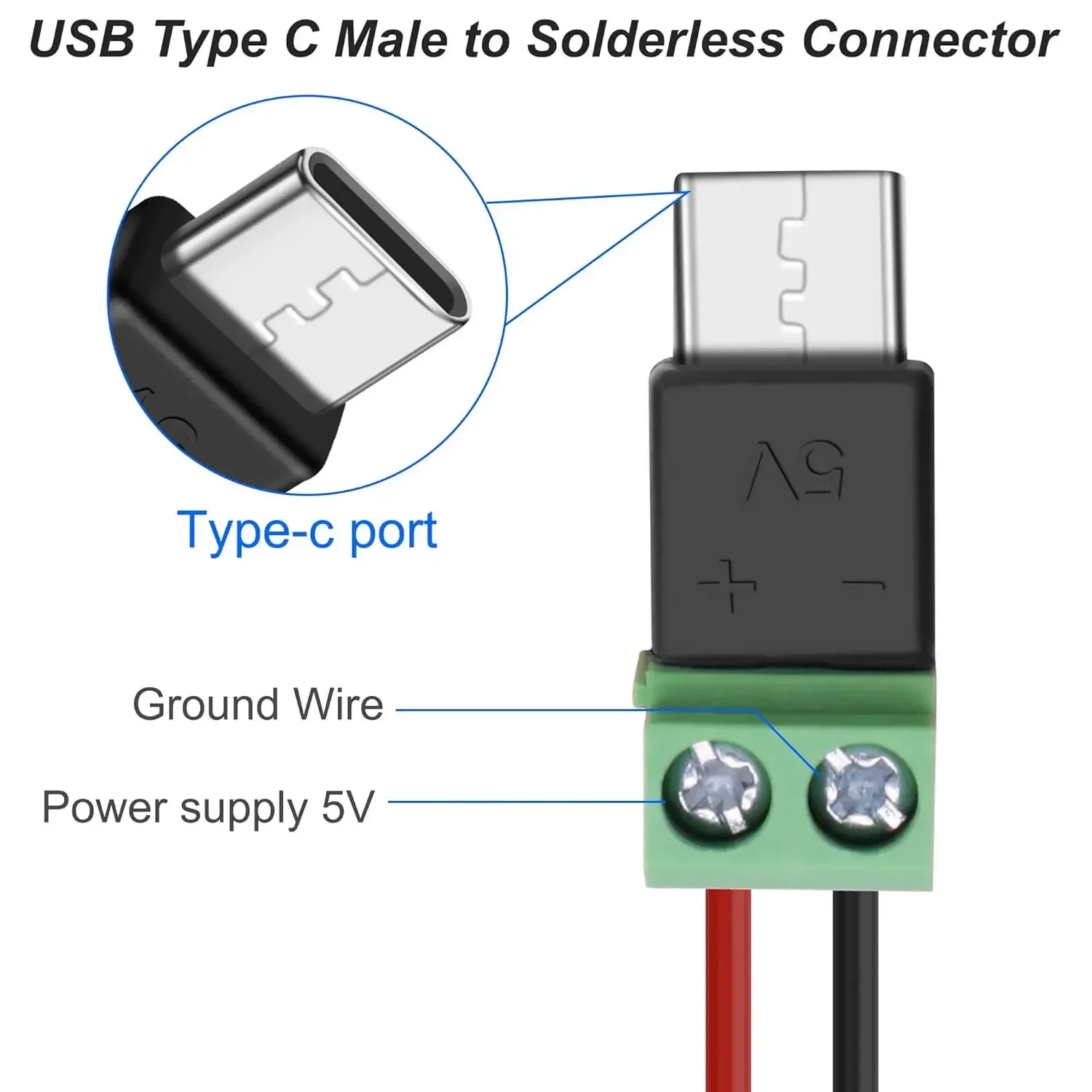 1-4Pcs Solderless Plug USB C t - đánh giá và giá Screw Terminal Block