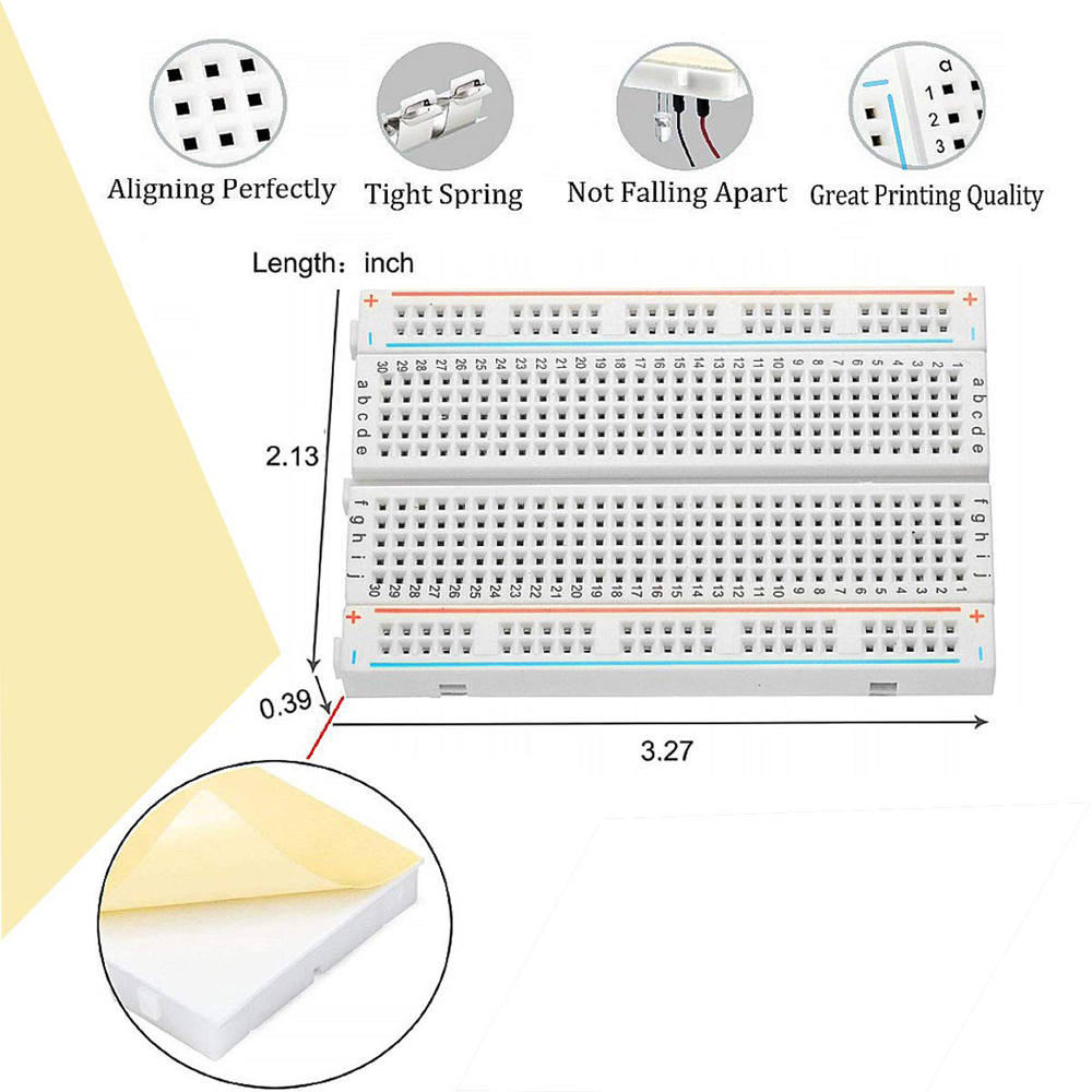 Breadboard Jumper Wire Kit wit - đánh giá và giá Breadboard 400 Point