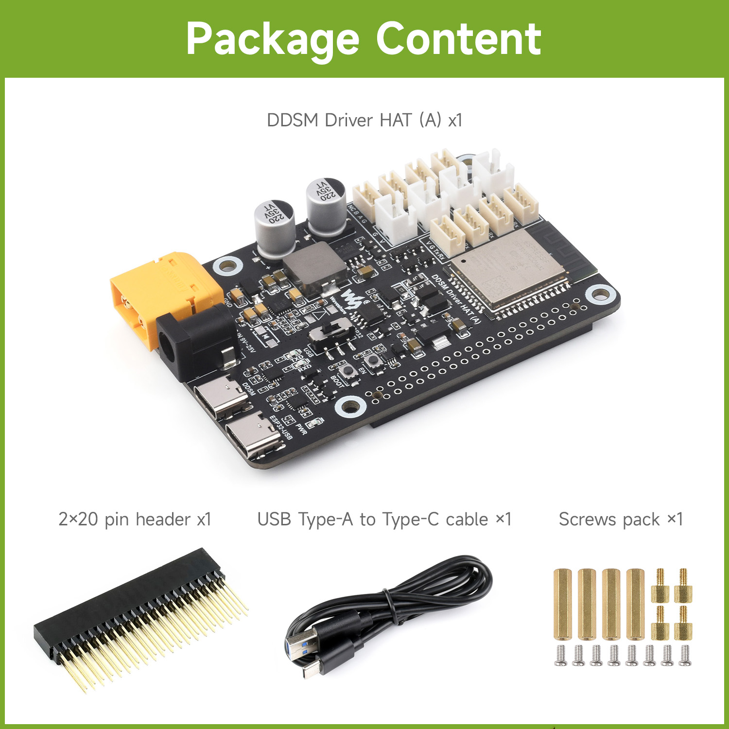 Waveshare Direct Drive Servo M - đánh giá và giá Proto Board